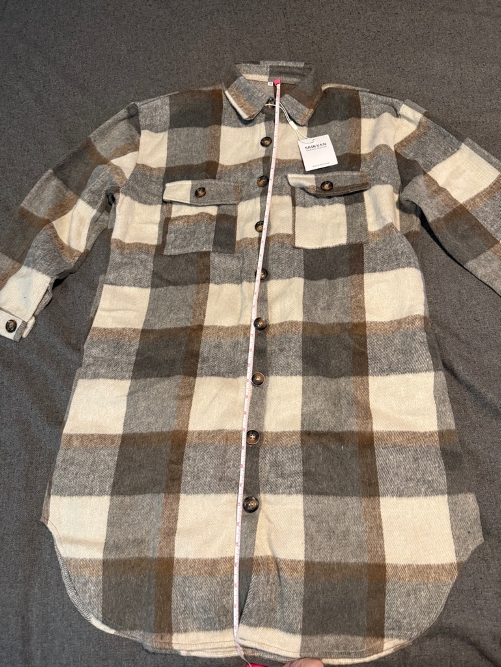 Skikyan plaid she met, NWT, M - Picture 5 of 13